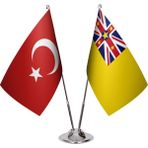Asya Bayrak Niue Ikili Masa Bayrağı