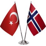 Asya Bayrak Norveç Ikili Masa Bayrağı