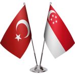 Asya Bayrak Singapur Ikili Masa Bayrağı