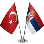 Asya Bayrak Sırbistan Ikili Masa Bayrağı