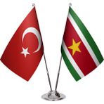 Asya Bayrak Surinam Ikili Masa Bayrağı