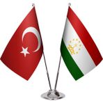 Asya Bayrak Tacikistan Ikili Masa Bayrağı