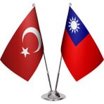 Asya Bayrak Tayvan Ikili Masa Bayrağı