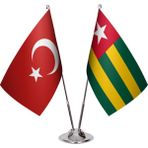 Asya Bayrak Togo Ikili Masa Bayrağı
