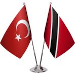 Asya Bayrak Trinidad ve Tobago Ikili Masa Bayrağı