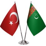Asya Bayrak Türkmenistan Ikili Masa Bayrağı