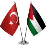 Asya Bayrak Ürdün Ikili Masa Bayrağı