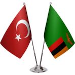 Asya Bayrak Zambiya Ikili Masa Bayrağı