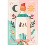 Asya: Cahier personnalisé avec prénom Asya | Cadeau d'anniversaire pour fille, femme, maman, sœur ... | Bohème | 110 pages lignée, Petit Format 6x9 pouces (15,24 x 22,86 cm)