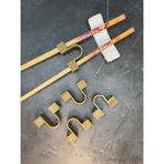 Asya Design 5 Adet Sushi Chopstick Tutma Aparatı (Chopstick Öğrenme Aparatı) - Antik Altın