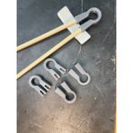 Asya Design 5 Adet Sushi Chopstick Tutma Aparatı (Chopstick Öğrenme Aparatı) - Gümüş Gri