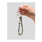 Asya Gems 8 mm Küre Kesim Mavi Kaplan Gözü Doğal Taş Tesbih AYG-7706