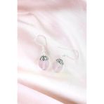 Asya Gems AYG-2898 Pembe Kuvars Doğal Taş 925 Ayar Gümüş Küpe