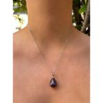 Asya Gems Damla Model Ametist Doğal Taş Kolye