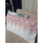 Asya Gümrük Malları Pembe-Beyaz Baklava Desenli Yastık Kılıfı, 50 x 70 Yastık Kılıfı, Yastık Kılıfı - Pembe - Beyaz - 50 x 70 cm