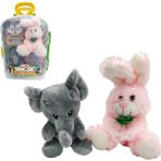 Asya Oyuncak 2'li Peluş Bavulda CESE-10040 Fil & Tavşan - PEMBE