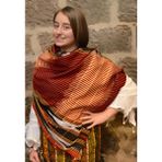 Asya Pazarlama Karadeniz Omuz Keşanı, Keşan, Fular, Şal, Atkı, Saç Bandı, Bandana, Puşi - Kırmızı - Siyah - XL