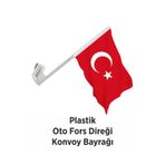 Asyabayrak 2'li Plastik Oto Fors -Konvoy Türk Bayrağı OTOFORS