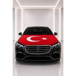 Asyabayrak Türk Bayraklı Araç Kaput Bayrağı Küçük Boy (100x150 cm)