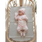 Asyaden Baby Kız Bebek Erkek Bebek Papatya Desenli Pamuklu Çıtçıtlı 0-3 Ay 7li Zıbın Set Yenidoğan Hastane Çıkışı - 0 - 3 Ay - Pembe
