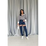 Asyahsap Mavi Askılı Iki Parça Jeans Pantolon