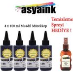 Asyaink Canon PG-545 CL-546 Uyumlu Renkli Siyah 4x100 ml Kartuş Dolum Seti