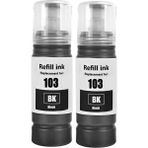 Asyaink Epson 103 Muadil Uyumlu Siyah Mürekkep 2'li – L3250, L3251, L3256, L3260, L3266, L3270, L3280 - Çok Renkli