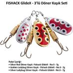 Asyaink Fishack Glidex 3'lü Döner Kaşık Seti - 7g No:3 - Vmc Iğneli Turna ve Alabalık Avcısı