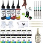 Asyaink Hp Deskjet 2515 Uyumlu Kartuş Dolum Seti 4X100 ml - Renkli - Siyah