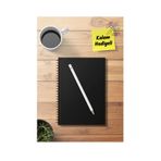 ASYAS HOME Siyah Yapraklı Defter Spiralli 14x20 20 Yaprak 40 Sayfa Ve Beyaz Kalem HEDİYELİ