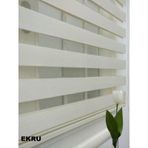 Asyhome Bambu Beyaz-Ekru-Krem-Gri Zebra Stor Perde ekru