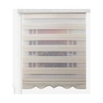 AsyHome Krem Piliseli Zebra Etek Dilimli 250x260 cm Stor Perde