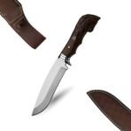At Başlı Şef Bıçağı Paslanmaz Çelik 28CM Ceviz Ağacı Hakiki Deri Kılıf Hediyeli - Yatağan