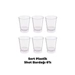 at bi' shot Sert Plastik 6'lı Shot Bardağı | Parti Bardağı | Shot Bardağı | Kokteyl Bardağı