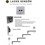 AT-GLOW Lazer Sensörlü Merdiven Duvar Akışkan Şerit Led Seti / Akıllı Kayar Led Sistemi/ 3000K/ 5 Mt. - Gün Işığı