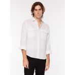AT.P.CO A266DONL20 Beyaz Slim Fit Düğmeli Yaka Erkek Gömlek