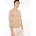 AT.P.CO A274A08EMP Açık Kahve Polo Yaka Slim Fit Erkek Kazak