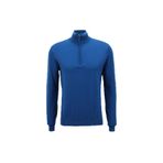 AT.P.CO Fermuarlı Yaka Slim Fit Kazak, L, 5003113121, Mavi, Erkek