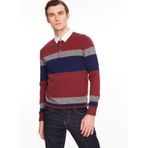 AT.P.CO Polo Yaka Slim Fit Erkek Kazak, L, 5003113105, Gri