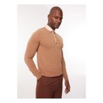 AT.P.CO Polo Yaka Slim Fit Erkek Kazak, M, 5003113140, Turuncu