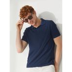 AT.P.CO Polo Yaka Slim Fit Kazak, XL, 5003033903, Lacivert, Erkek