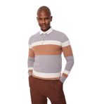AT.P.CO Polo Yaka Slim Fit Kazak, XL, 5003113068, Lacivert, Erkek