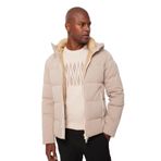 AT.P.CO Slim Fit Kapüşonlu Mont, XL, 5003113066, Açık Kahve, Erkek
