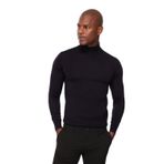 AT.P.CO Yarım Balıkçı Yaka Slim Fit Kazak, L, 5003113122, Siyah, Erkek