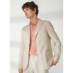 AT.P.COA262ALAN60TP946 Bej Uzun Cepli Slim Fit Yazlık Erkek Ceket