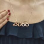Ata 1938 Kolye Rose Altın Kaplama Kolye
