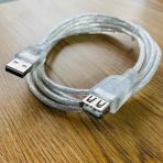 Ata Elektronik 1.5m - Kaliteli USB 2.0 Şeffaf USB Uzatma Kablosu Wifi Anten Pc Tv USB Klavye Yazıcı Için Erkek - Dişi USB Uzatma Ekleme Kablosu - 1.5 METRE