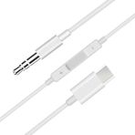 Ata Elektronik 1 Metre Type-C To Aux Kulaklık Çevirici Dönüştürücü 3.5mm Huawei Mate Xiaomi Samsung Htc Redmi Uyum Type-Ctoaux