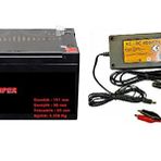 ATA ELEKTRONİK 12V 12Ah 12 Volt 12 Amper Oyuncak Araba Aküsü + 3.5 Amper Akü Adaptörü Şarj + Timsah Maşali Kablolu