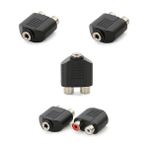 Ata Elektronik 5 Adet Aux - Rca Dönüştürücü 3.5mm Ses Stereo Jak Dişi 2 Rca Dişi Ses Jack Konnektörü Çevirici